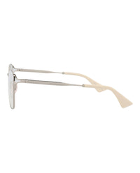Gucci Womens Square/Rectangle Silver Silver Transparent Fashion Designer Eyewear