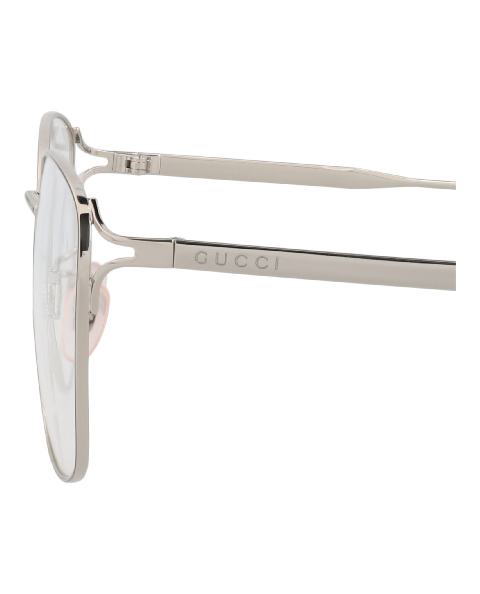 Gucci Womens Square/Rectangle Silver Silver Transparent Fashion Designer Eyewear