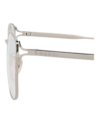 Gucci Womens Square/Rectangle Silver Silver Transparent Fashion Designer Eyewear