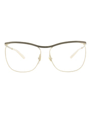 Gucci Womens Square/Rectangle Gold Gold Transparent Fashion Designer Eyewear