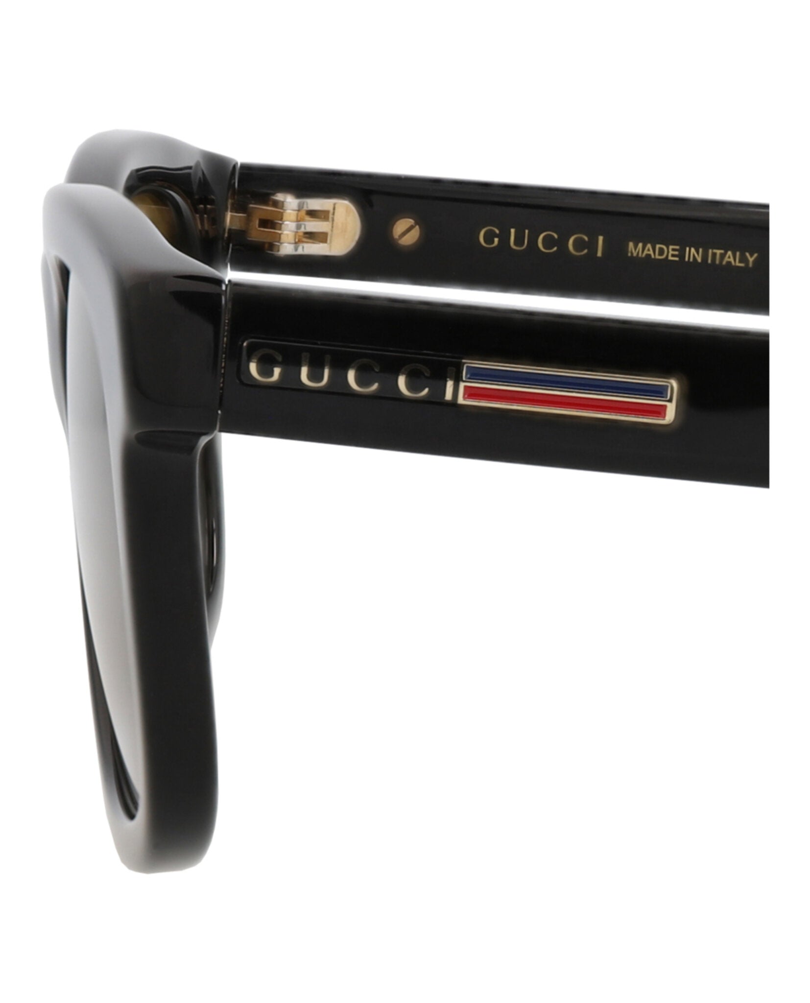 Gucci Gucci Mens Square/Rectangle Black Black Brown Fashion Designer Eyewear