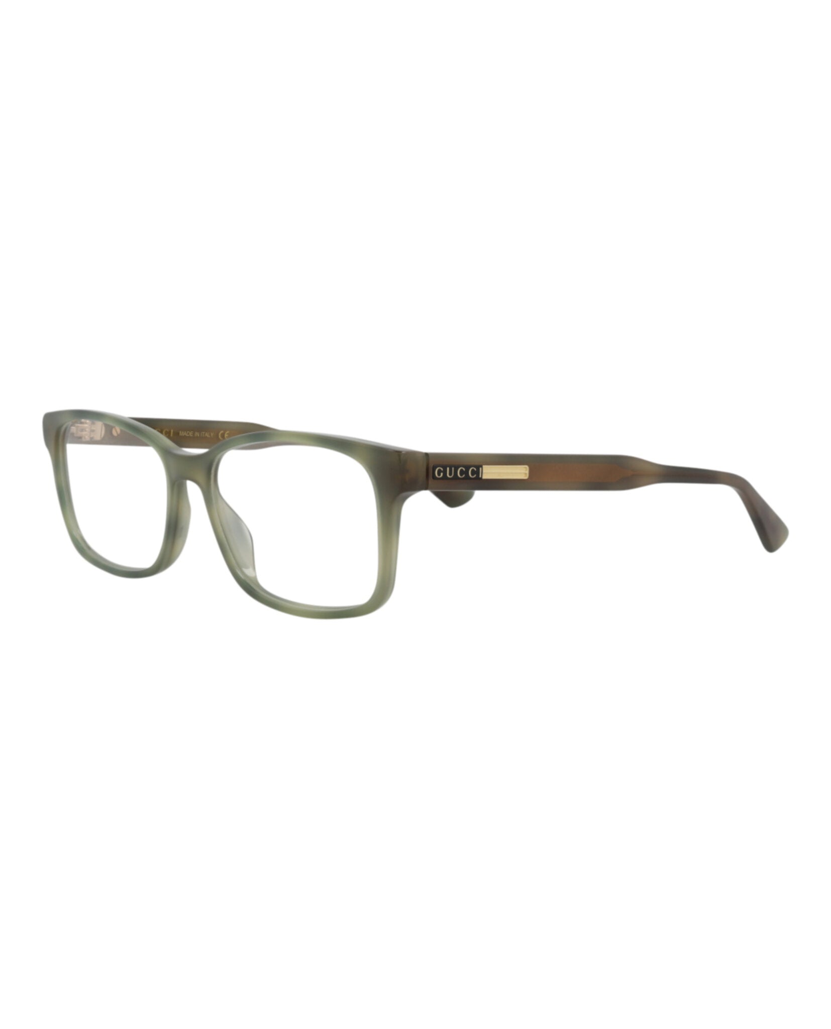 Gucci Mens Square/Rectangle Havana Havana Transparent Fashion Designer Eyewear