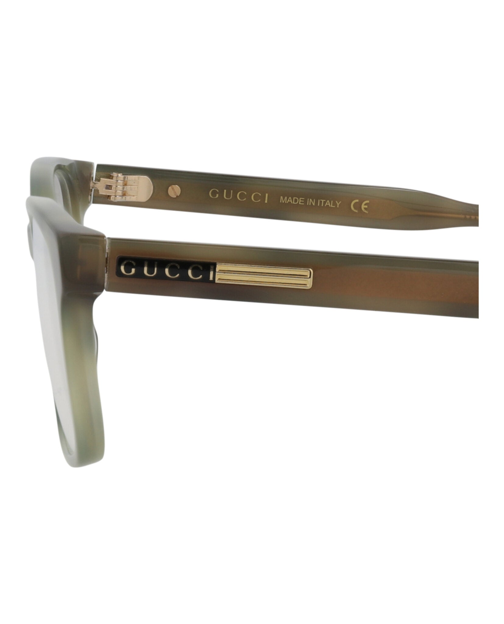 Gucci Mens Square/Rectangle Havana Havana Transparent Fashion Designer Eyewear