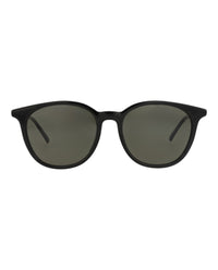 Gucci Gucci Mens Round/Oval Black Ruthenium Grey Fashion Designer Eyewear