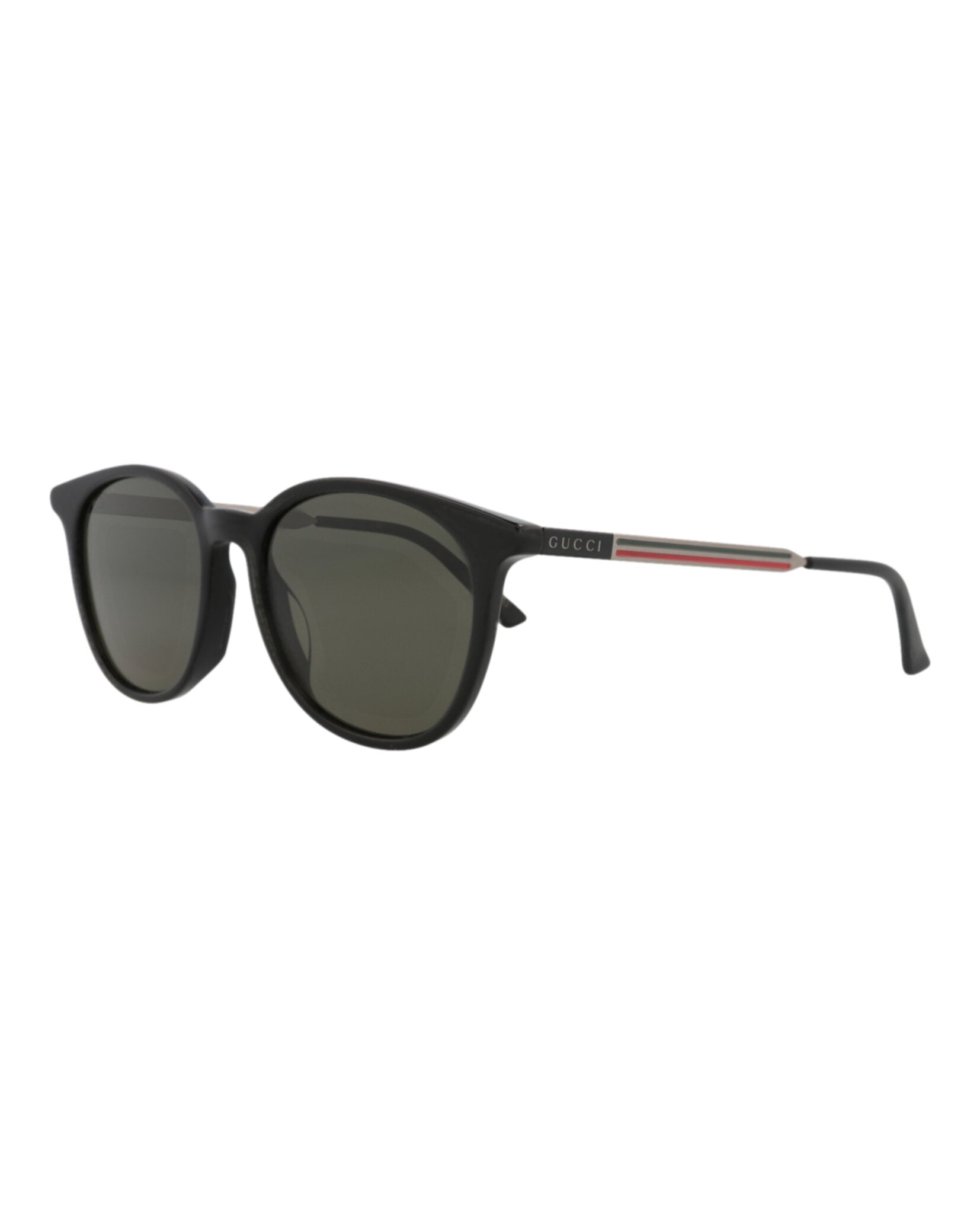 Gucci Gucci Mens Round/Oval Black Ruthenium Grey Fashion Designer Eyewear