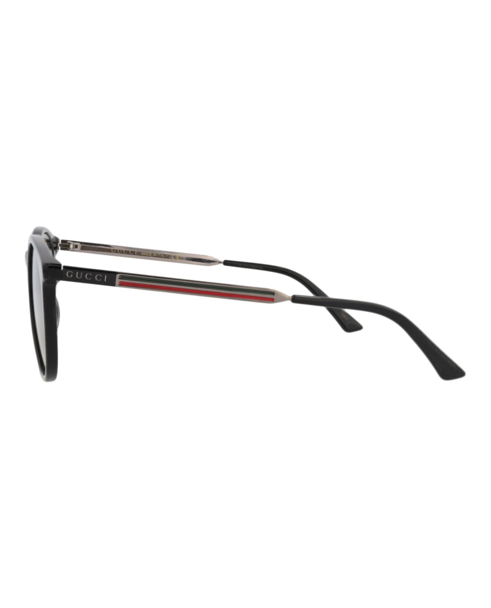 Gucci Gucci Mens Round/Oval Black Ruthenium Grey Fashion Designer Eyewear