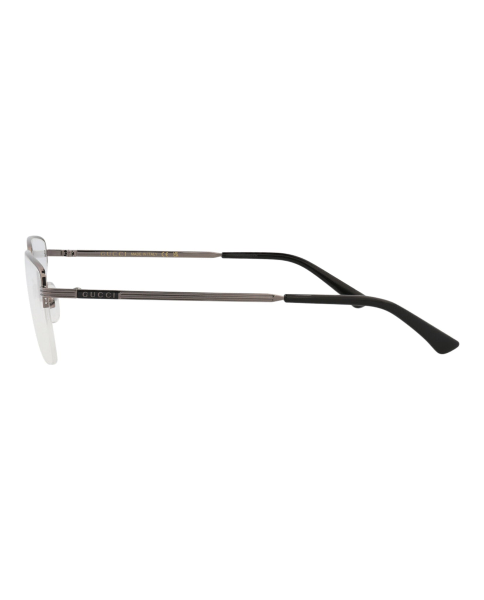 Gucci Gucci Mens Square/Rectangle Ruthenium Ruthenium Transparent Fashion Designer Eyewear