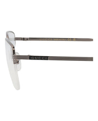 Gucci Gucci Mens Square/Rectangle Ruthenium Ruthenium Transparent Fashion Designer Eyewear