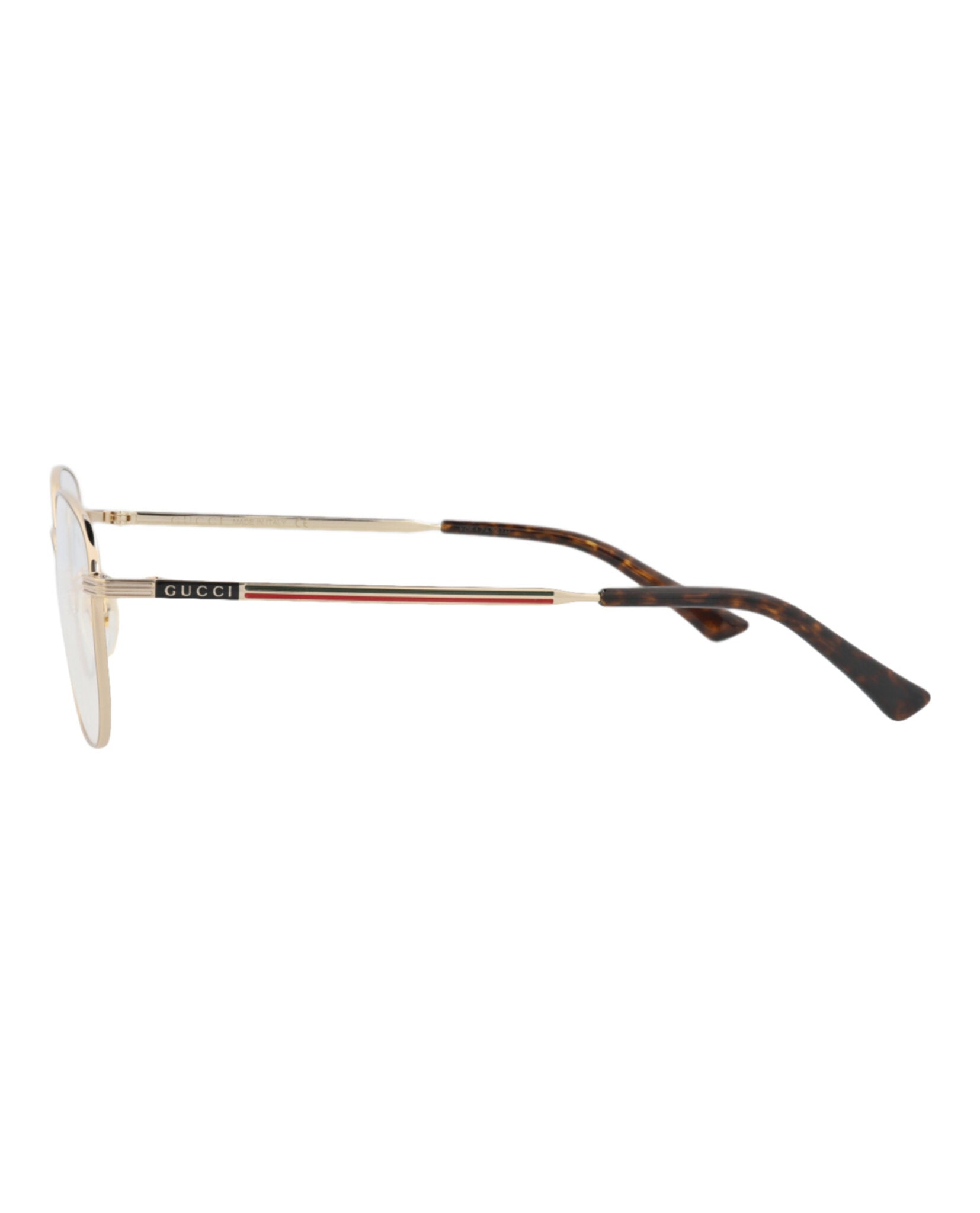 Gucci Gucci Mens Round/Oval Gold Gold Transparent Fashion Designer Eyewear