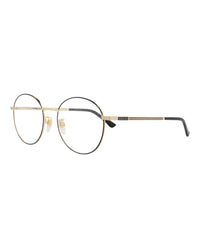 Gucci Mens Round/Oval Black Gold Transparent Fashion Designer Eyewear