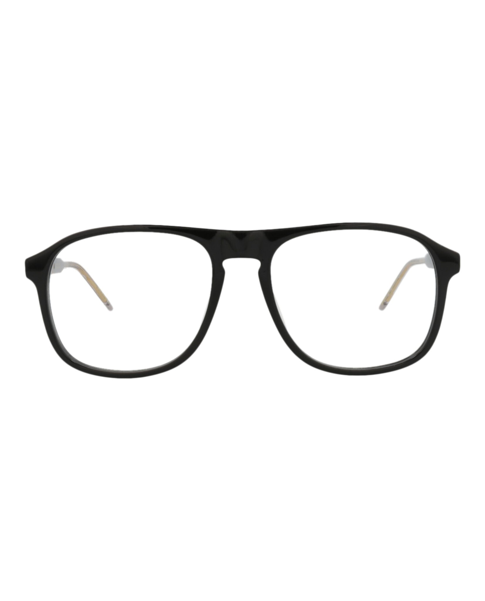 Gucci Mens Aviator Black Black Transparent Fashion Designer Eyewear