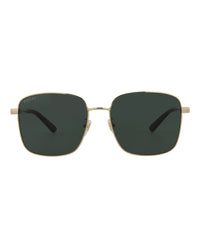 Gucci Womens Square/Rectangle Gold Gold Green Fashion Designer Eyewear