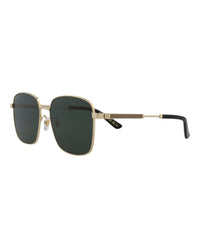 Gucci Womens Square/Rectangle Gold Gold Green Fashion Designer Eyewear