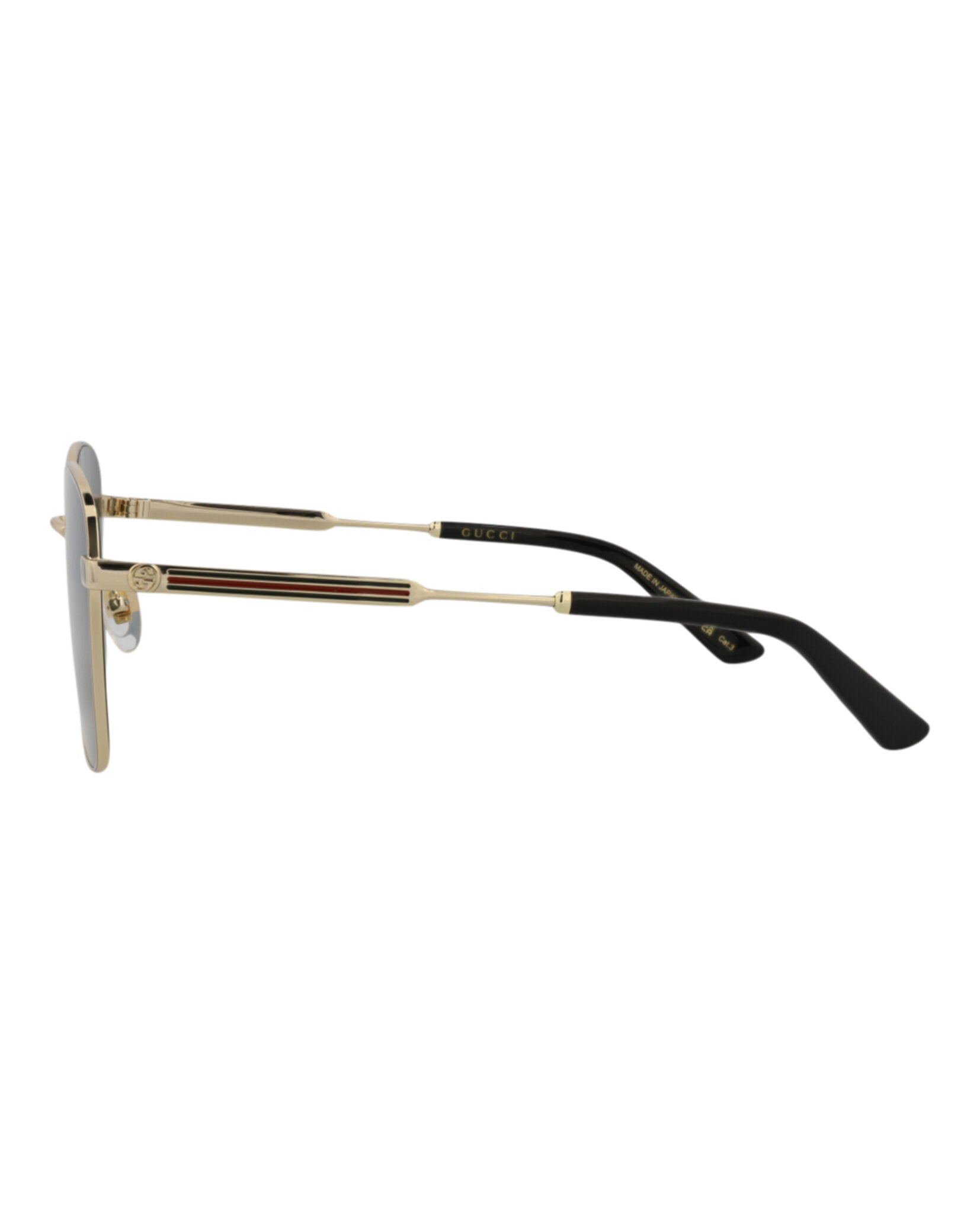 Gucci Womens Square/Rectangle Gold Gold Green Fashion Designer Eyewear