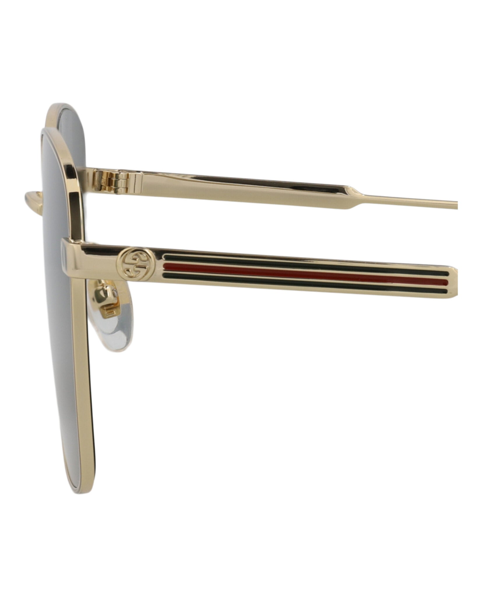 Gucci Womens Square/Rectangle Gold Gold Green Fashion Designer Eyewear