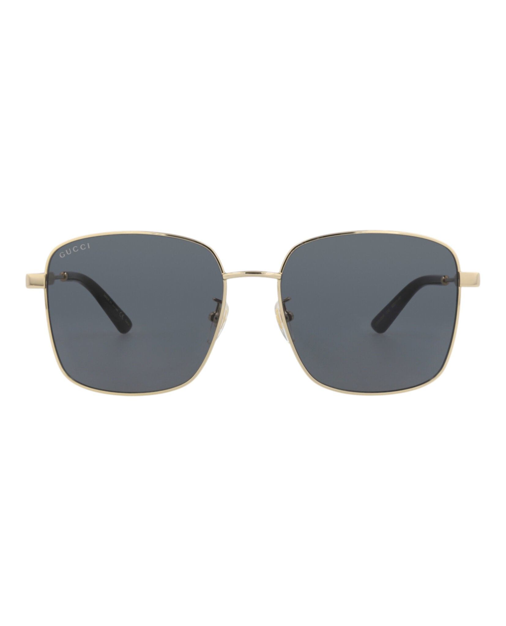 Gucci Gucci Womens Square/Rectangle Gold Gold Grey Fashion Designer Eyewear