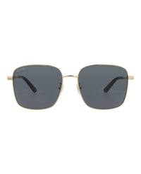 Gucci Gucci Womens Square/Rectangle Gold Gold Grey Fashion Designer Eyewear
