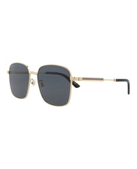 Gucci Gucci Womens Square/Rectangle Gold Gold Grey Fashion Designer Eyewear