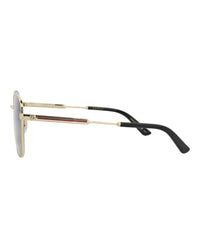 Gucci Gucci Womens Square/Rectangle Gold Gold Grey Fashion Designer Eyewear