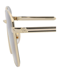 Gucci Gucci Womens Square/Rectangle Gold Gold Brown Fashion Designer Eyewear