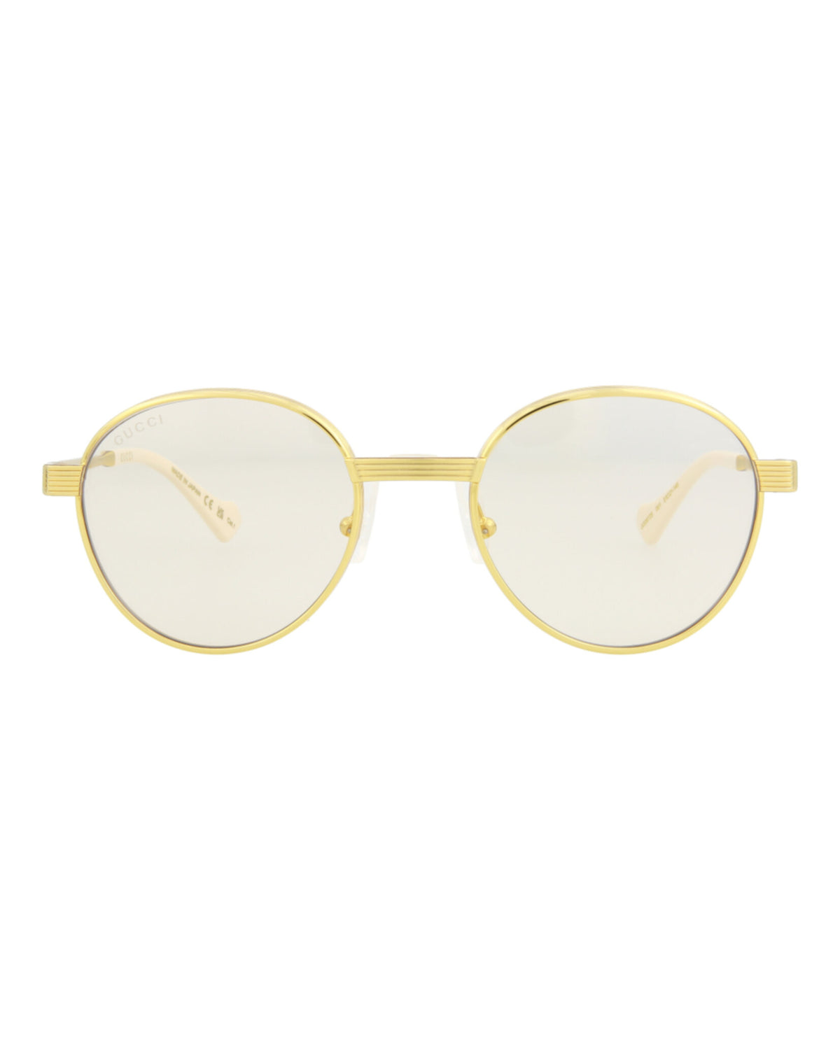 Gucci Gucci Mens Round/Oval Gold Gold Yellow Fashion Designer Eyewear
