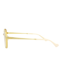 Gucci Gucci Mens Round/Oval Gold Gold Yellow Fashion Designer Eyewear