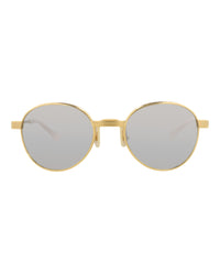 Gucci Gucci Mens Round/Oval Gold Gold Silver Fashion Designer Eyewear