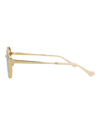 Gucci Gucci Mens Round/Oval Gold Gold Silver Fashion Designer Eyewear