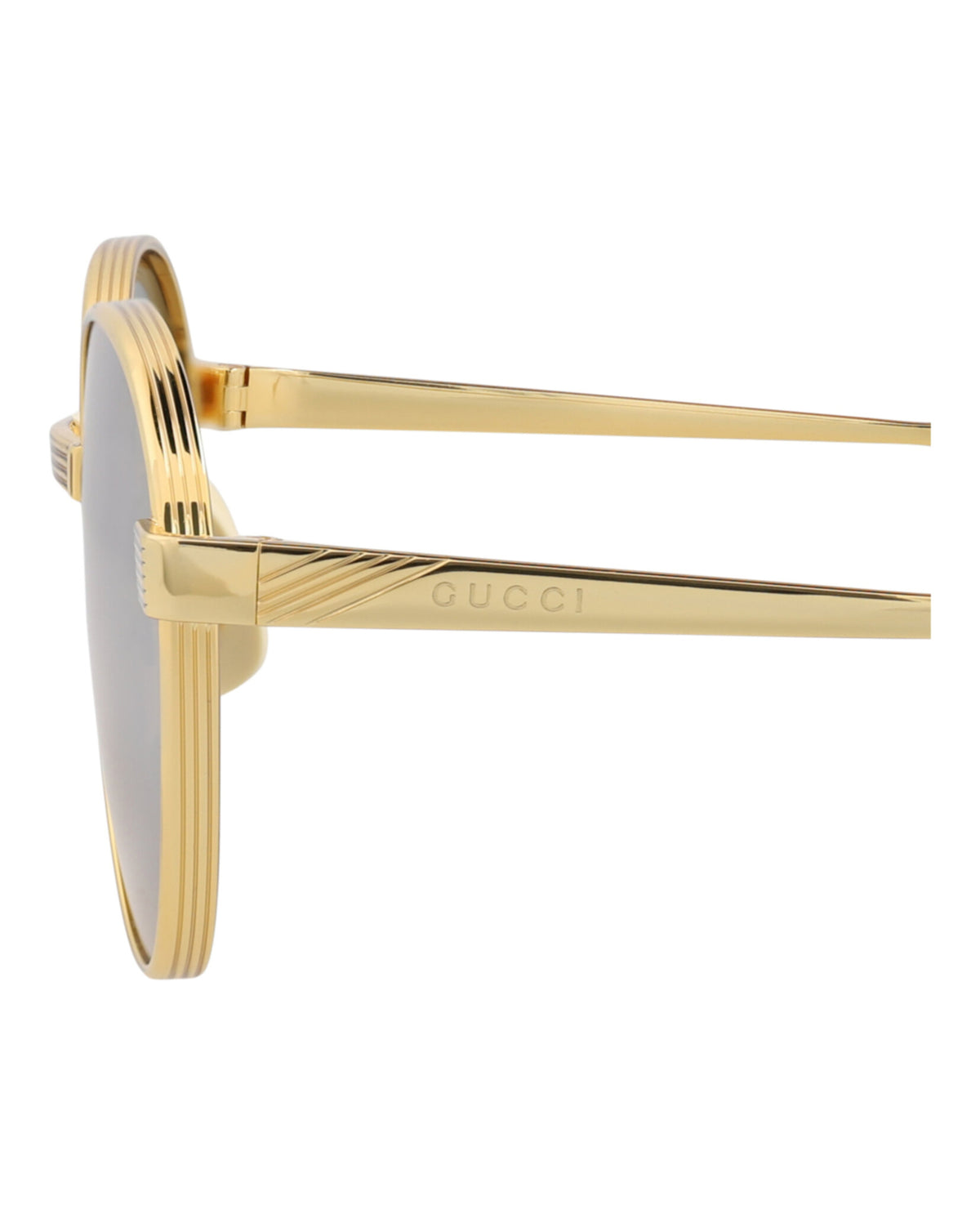 Gucci Gucci Mens Round/Oval Gold Gold Silver Fashion Designer Eyewear