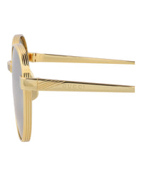 Gucci Gucci Mens Round/Oval Gold Gold Silver Fashion Designer Eyewear