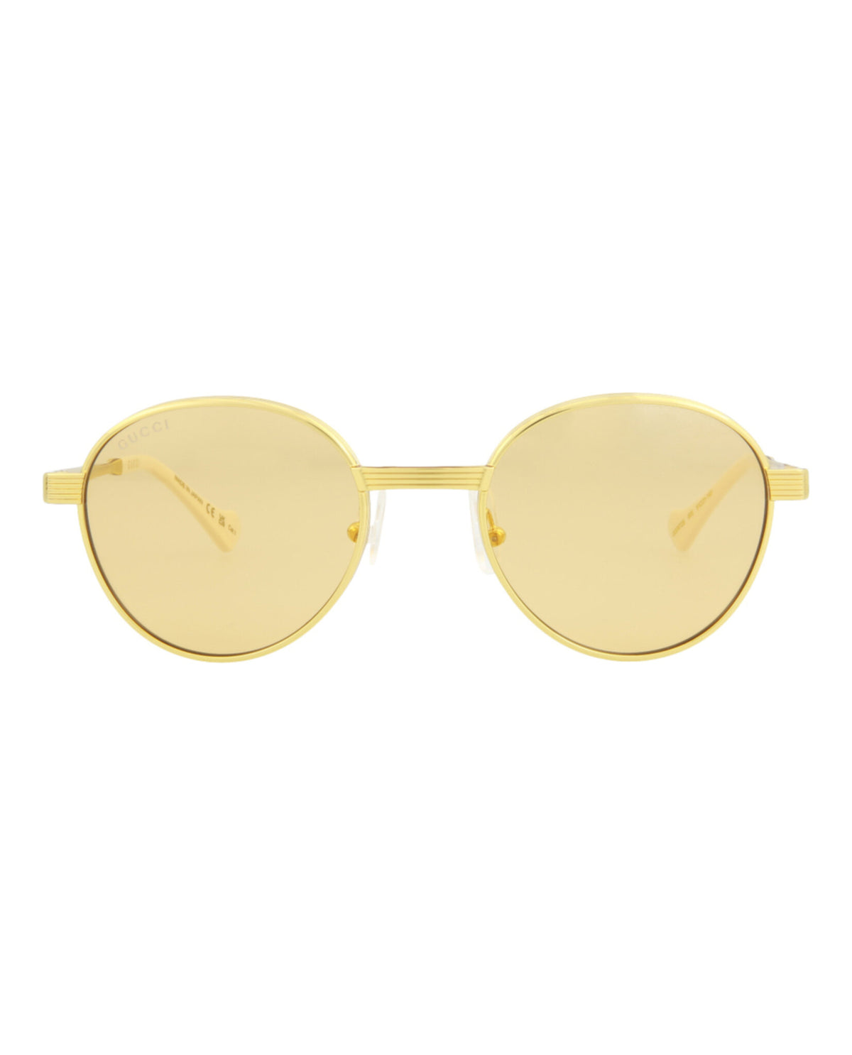 Gucci Gucci Mens Round/Oval Gold Gold Yellow Fashion Designer Eyewear