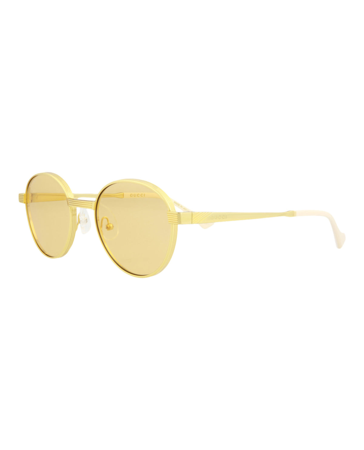 Gucci Gucci Mens Round/Oval Gold Gold Yellow Fashion Designer Eyewear