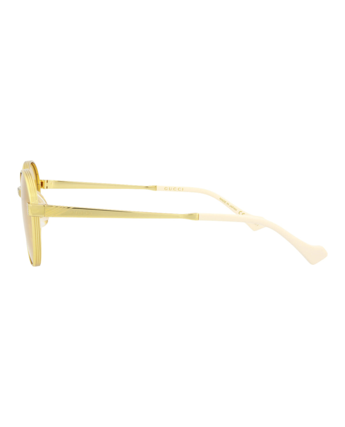 Gucci Gucci Mens Round/Oval Gold Gold Yellow Fashion Designer Eyewear