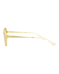 Gucci Gucci Mens Round/Oval Gold Gold Yellow Fashion Designer Eyewear