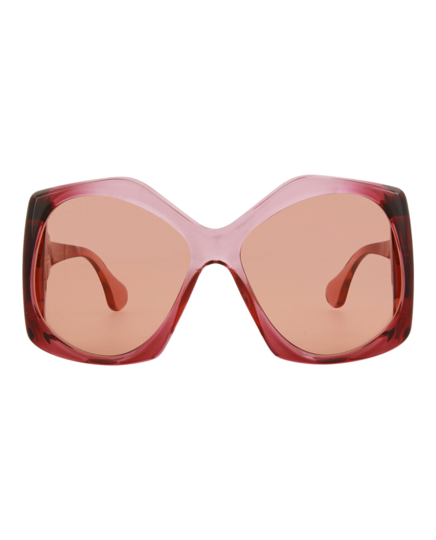 Gucci Womens Square/Rectangle Burgundy Burgundy Orange Fashion Designer Eyewear