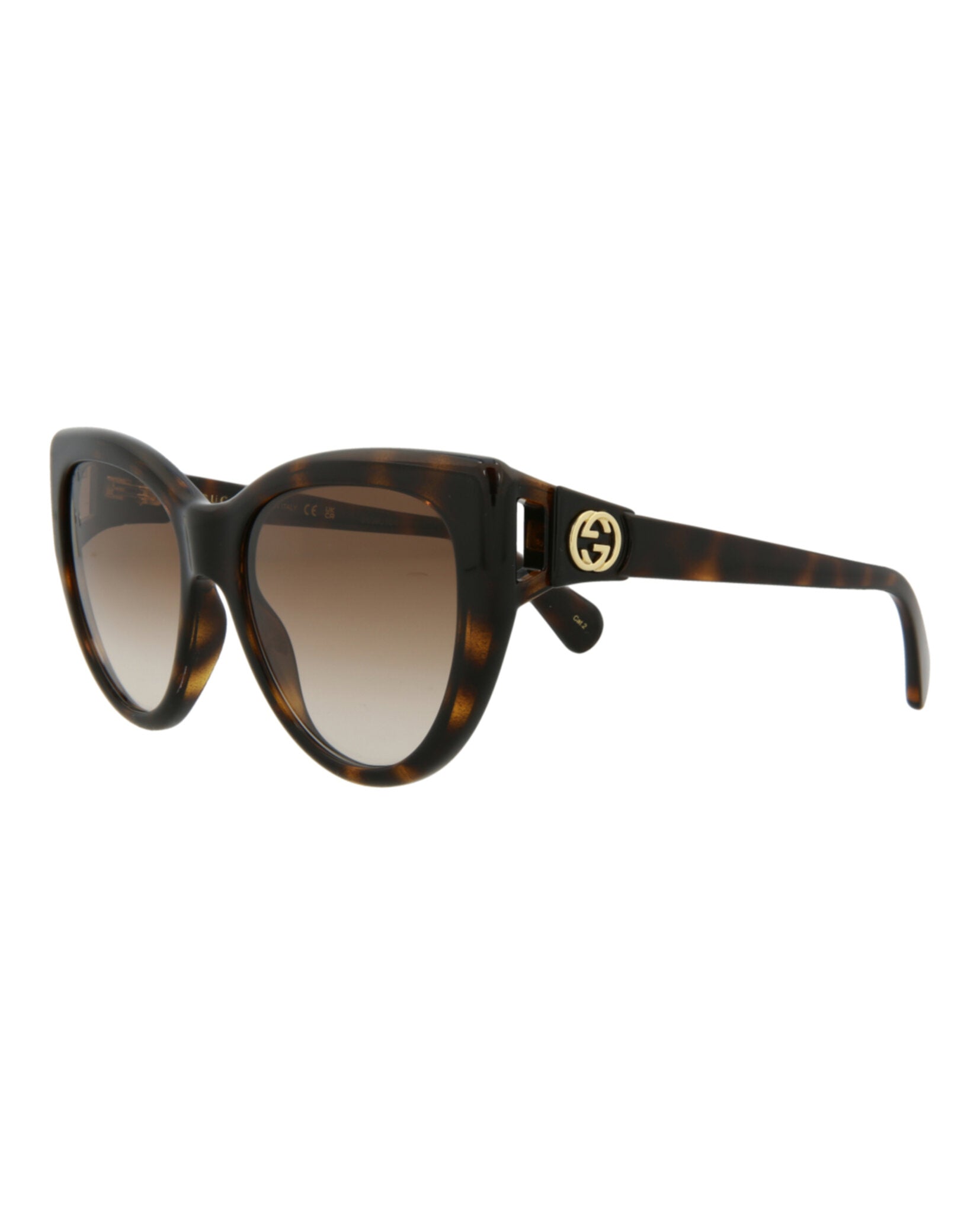 Gucci Womens Cat Eye Havana Havana Brown Fashion Designer Eyewear