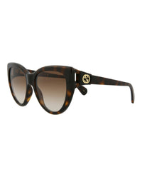 Gucci Womens Cat Eye Havana Havana Brown Fashion Designer Eyewear