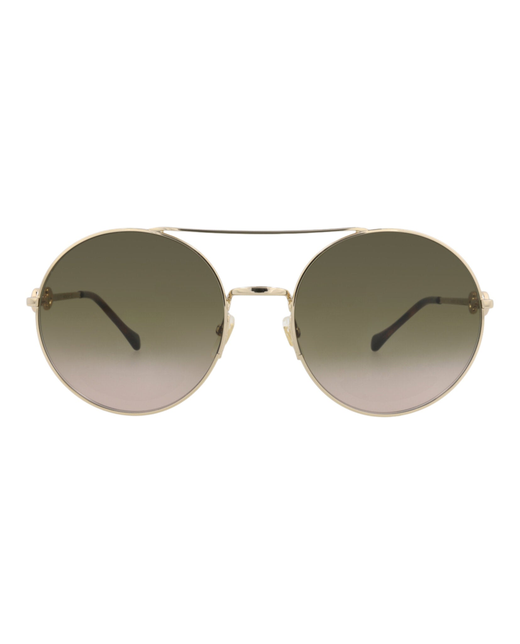 Gucci Gucci Womens Round/Oval Gold Gold Brown Fashion Designer Eyewear