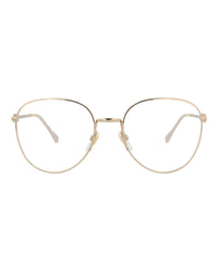 Gucci Womens Cat Eye Gold Gold Transparent Fashion Designer Eyewear