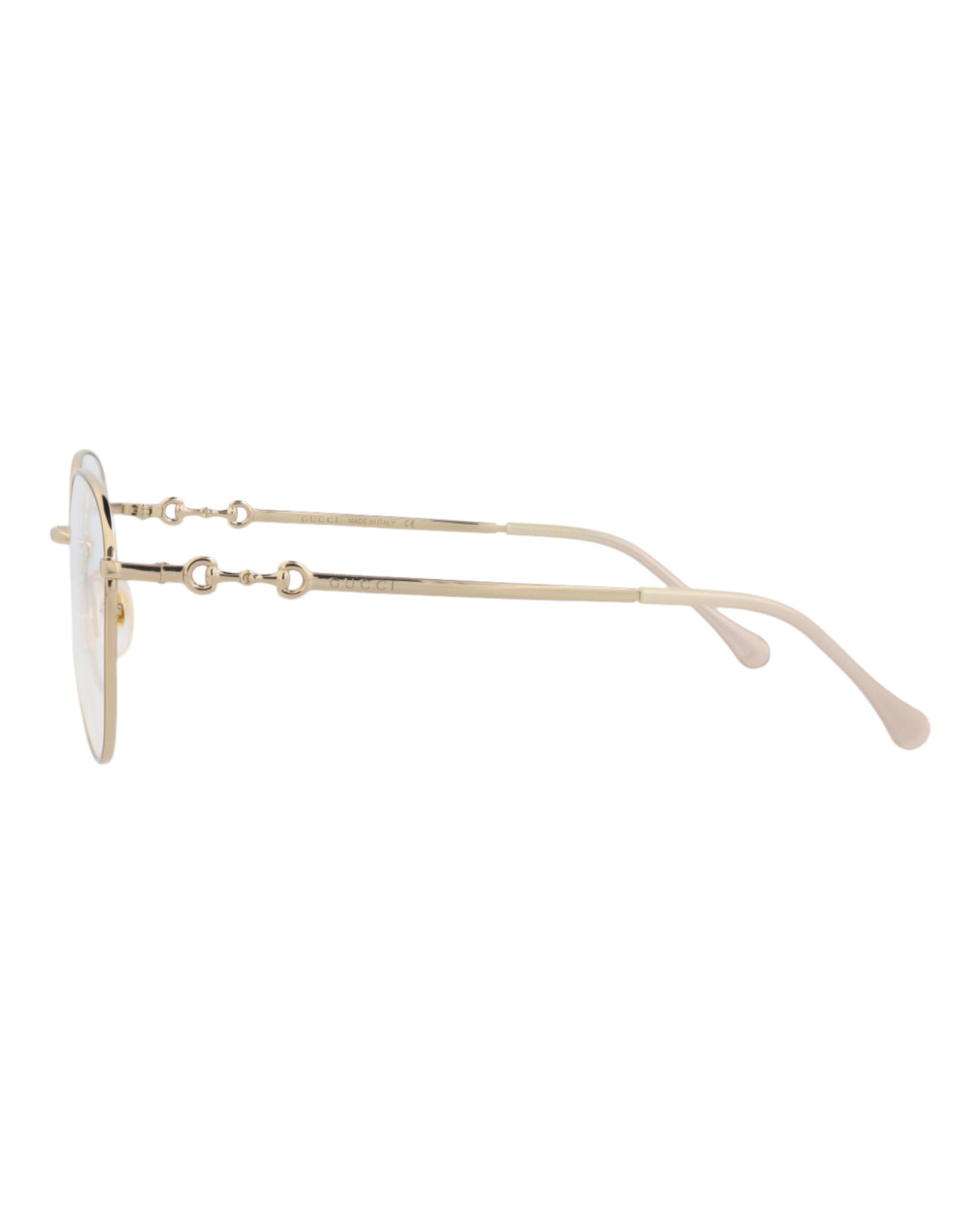 Gucci Womens Cat Eye Gold Gold Transparent Fashion Designer Eyewear