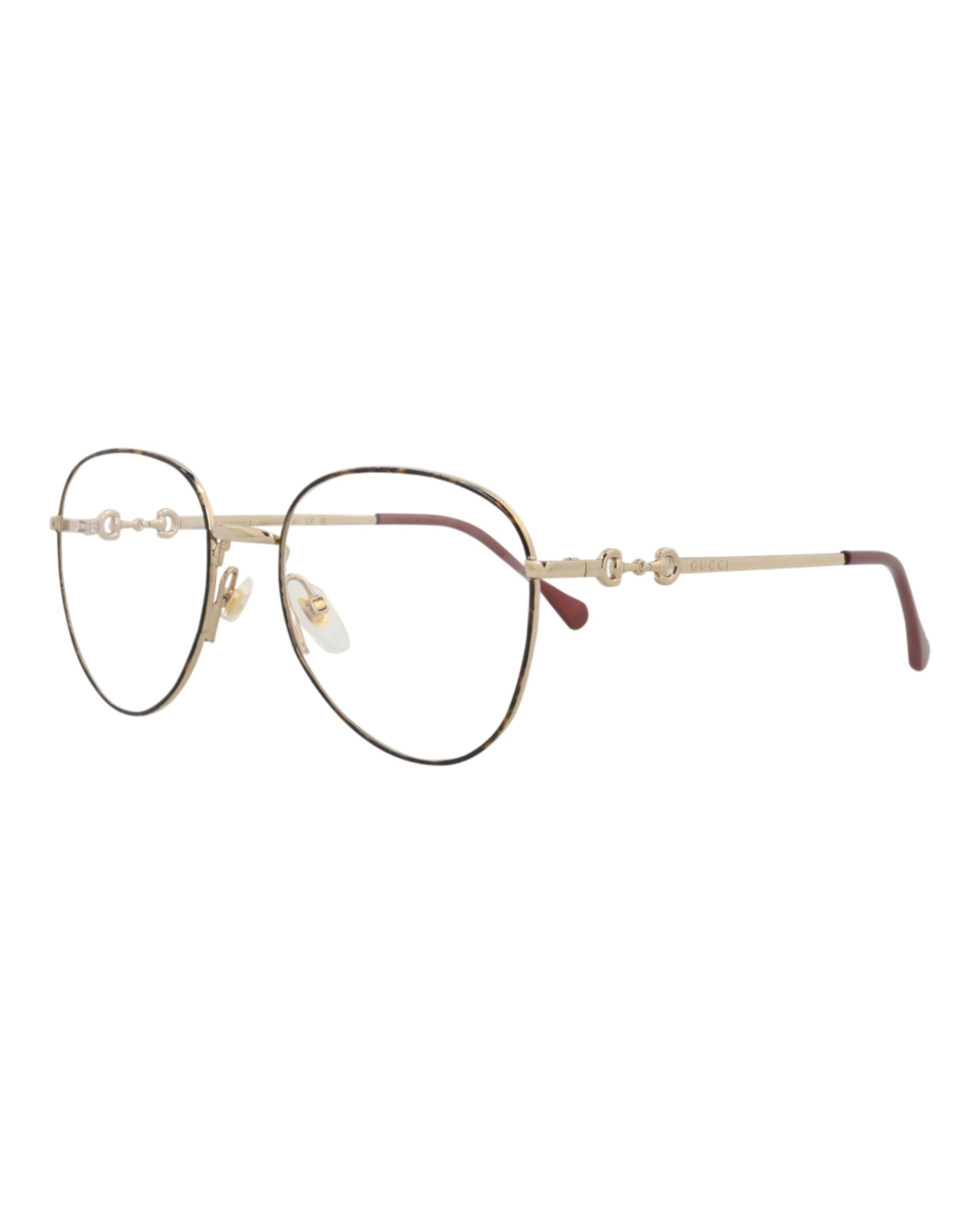 Gucci Gucci Womens Cat Eye Havana Gold Transparent Fashion Designer Eyewear