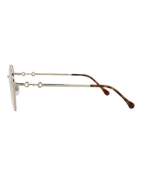 Gucci Gucci Womens Cat Eye Gold Gold Transparent Fashion Designer Eyewear