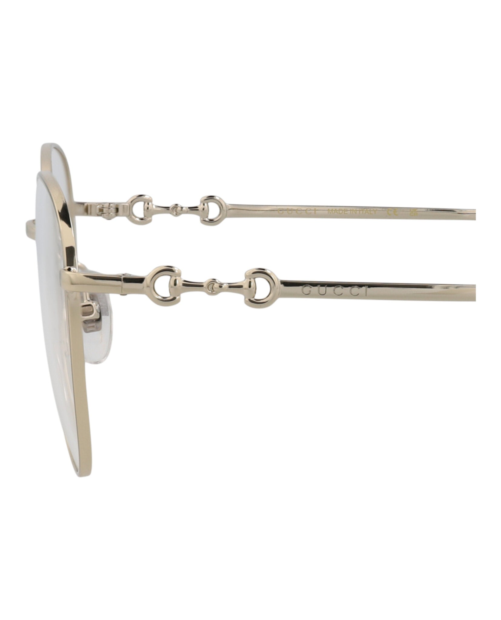 Gucci Gucci Womens Cat Eye Gold Gold Transparent Fashion Designer Eyewear