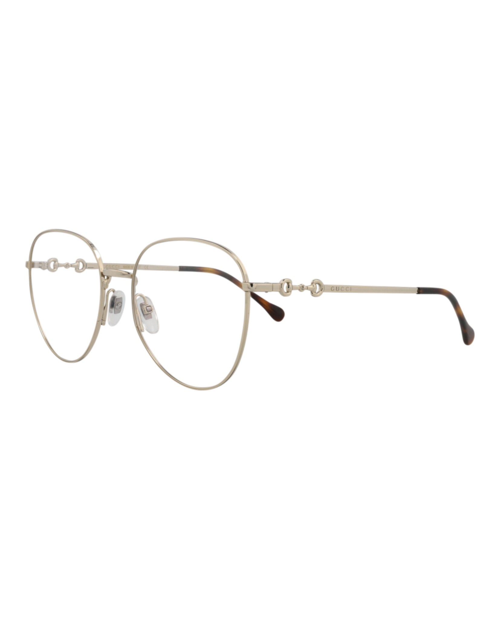 Gucci Gucci Womens Cat Eye Gold Gold Transparent Fashion Designer Eyewear
