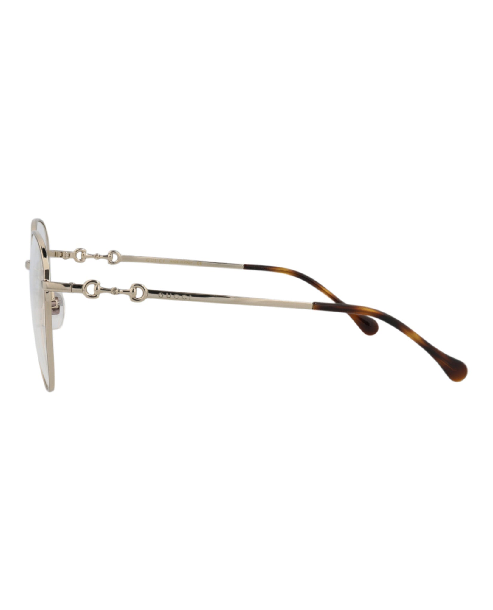 Gucci Gucci Womens Cat Eye Gold Gold Transparent Fashion Designer Eyewear