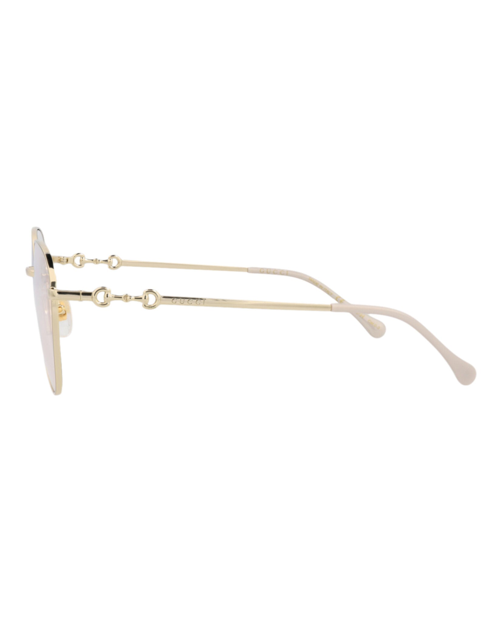 Gucci Gucci Womens Round/Oval Gold Gold Transparent Fashion Designer Eyewear
