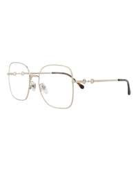 Gucci Womens Square/Rectangle Gold Gold Transparent Fashion Designer Eyewear