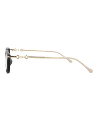 Gucci Gucci Womens Square/Rectangle Black Gold Transparent Fashion Designer Eyewear