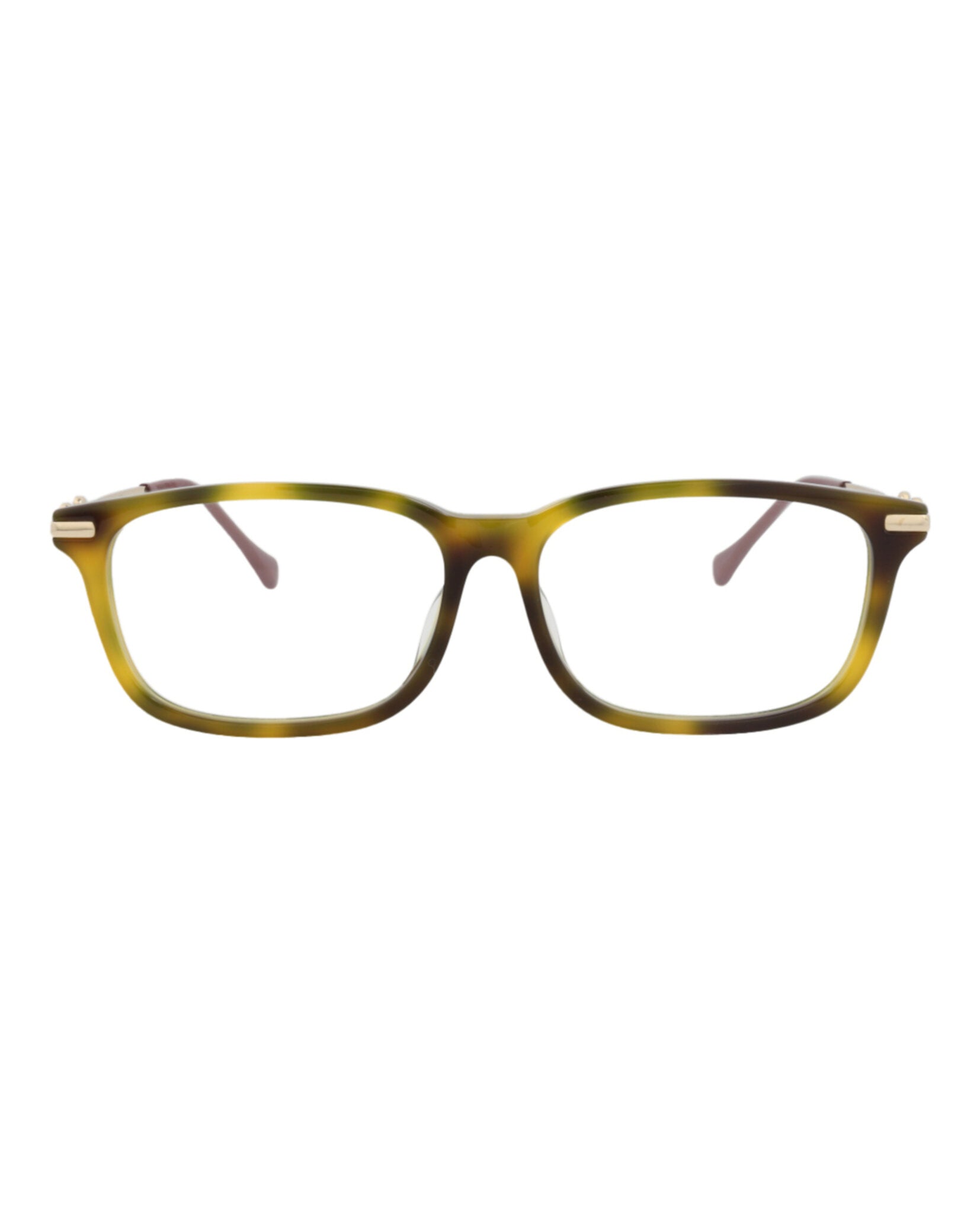 Gucci Gucci Womens Square/Rectangle Havana Gold Transparent Fashion Designer Eyewear