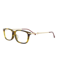 Gucci Gucci Womens Square/Rectangle Havana Gold Transparent Fashion Designer Eyewear